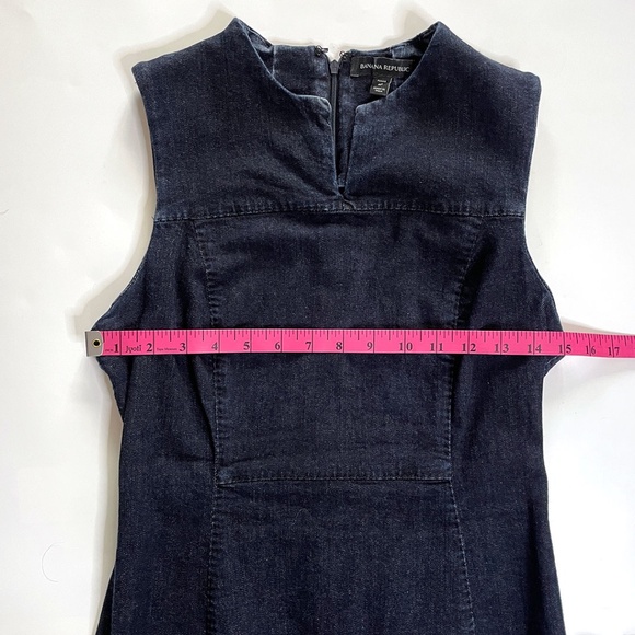 Banana Republic Denim Sheath Dress Sz 6P - Picture 6 of 9